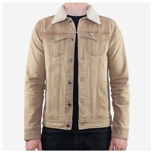 SA1NT Denim Trucker Jacket with Removable Sherpa Collar